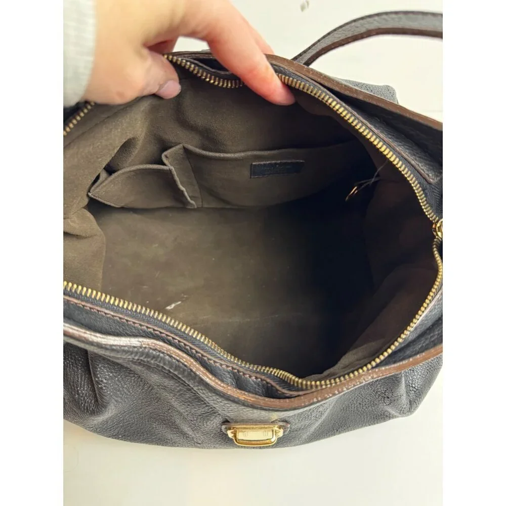 Louis Vuitton Purse Noir Black Leather‎ Monogram Mahina Shoulder Bag Luxury Hobo